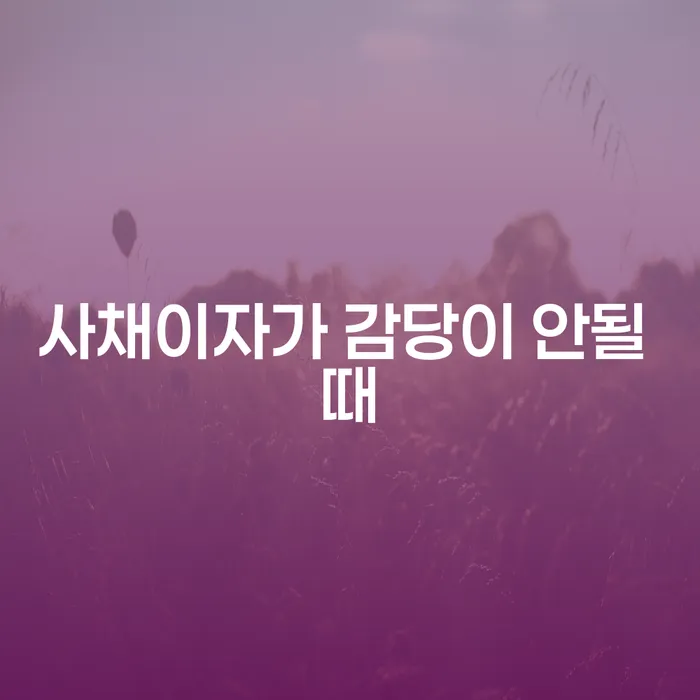 개인회생환불 빚독촉 적정한