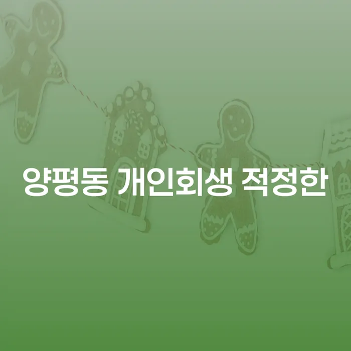 양평동 개인회생 적정한