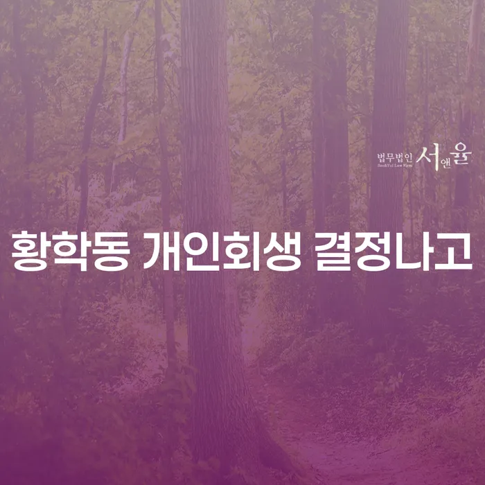 황학동 개인회생 결정나고