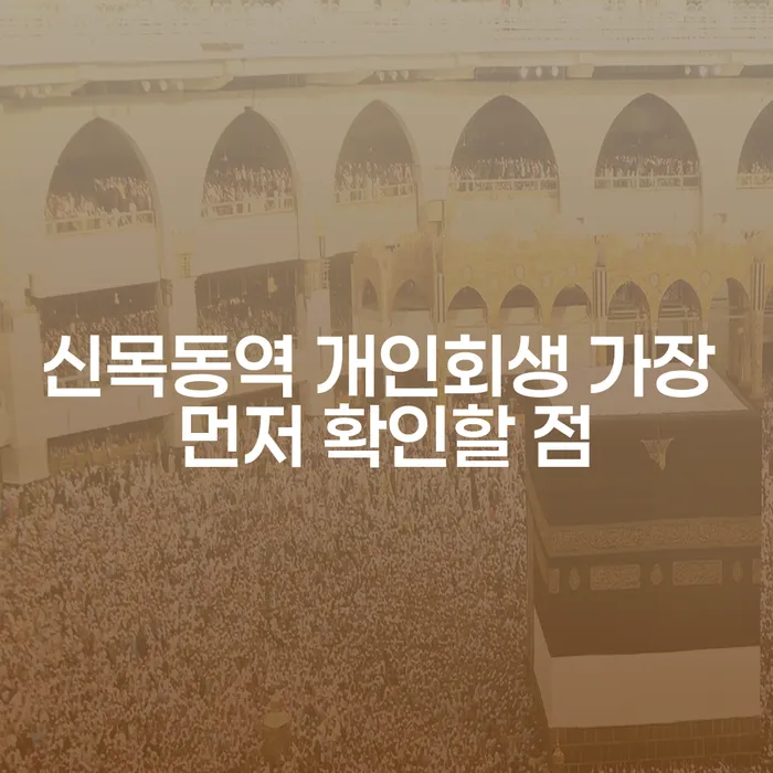 신목동역 개인회생 가장 먼저 확인할 점
